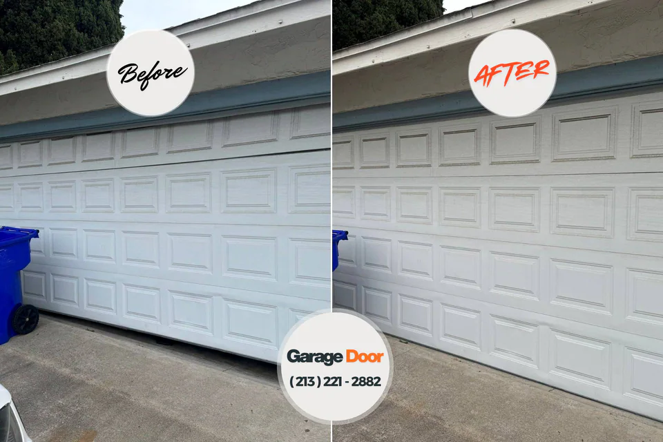Before and after: garage door repair West Jefferson, OH